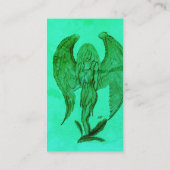 エンジェル，マーモールのペンシルアートデザイン 名刺 (裏面)