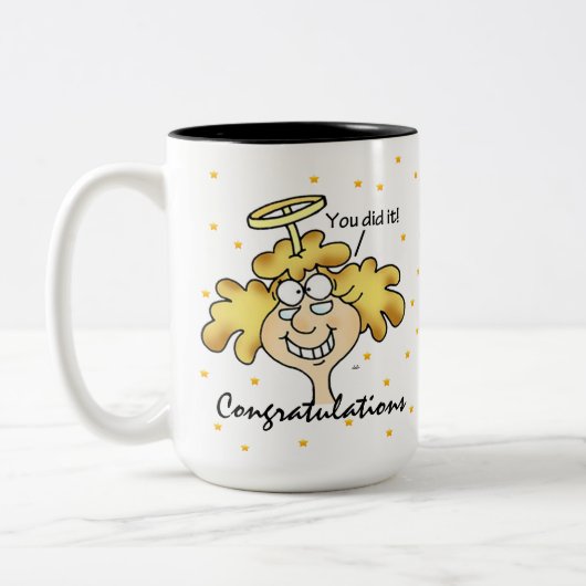 エンジェル·ミッジさんのお祝いの成功ダイエット優勝 ツートーンマグカップ (左)