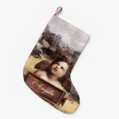 エンジェル/ラファエロ・サンツィオの翼ケルブ スモールクリスマスストッキング (正面 (吊り時))