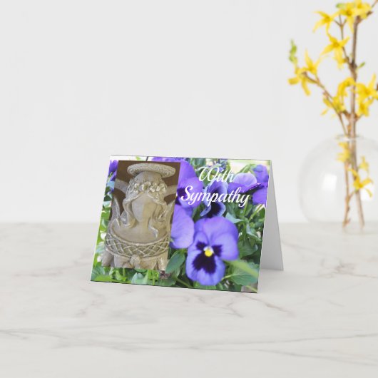 エンジェル 哀悼 カード (黄色い花)