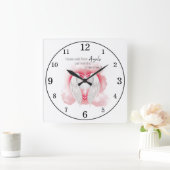 エンジェル |壊れたハート スクエア壁時計 (ホーム)