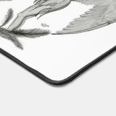 エンジェル – 白黒デザイン デスクマット (コーナー)