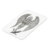 エンジェル – 白黒デザイン マグネット (左側)