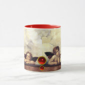 エンジェル/翼のあるチェリュブ，雲ラファエロSanzio マグカップ (中央)