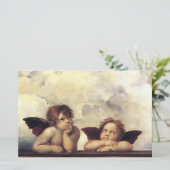 エンジェル/翼のあるチェリュブ,雲ラファエロSanzio 便箋 (スタンド正面)