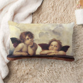 エンジェル/翼のあるチェリュブ,雲ラファエロSanzio T ランバークッション (ブランケット)