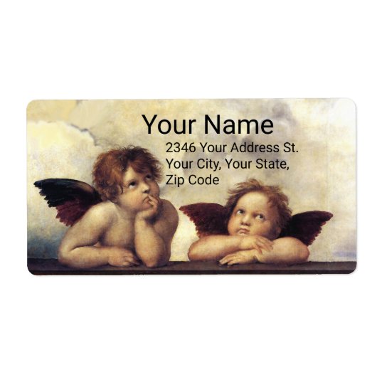 エンジェル/翼のあるチェルーブラファエロ・サンツィオ ラベル (正面)