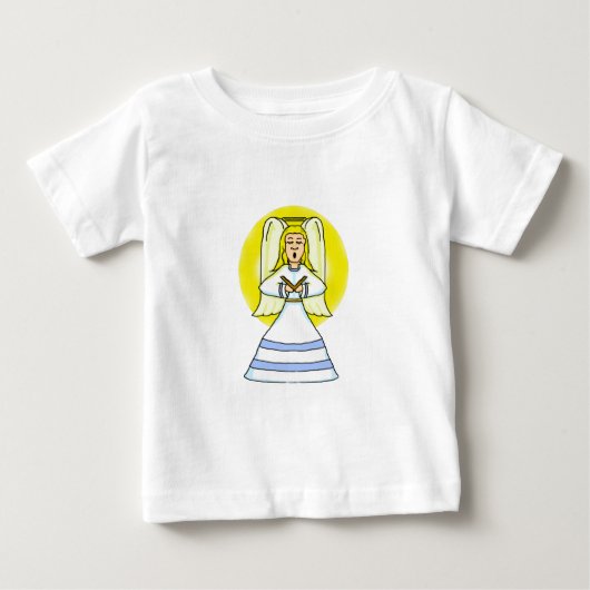 エンジェル Toddlerフリルワンピース ベビーTシャツ (正面)
