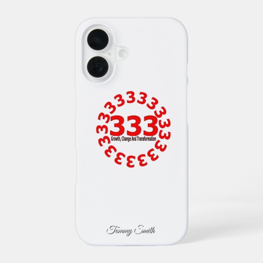 エンジェルNumber 333 – 成長、変化、変化 iPhone 16ケース (裏面)