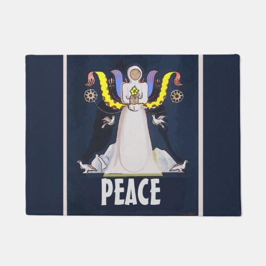 エンジェルPEACEパーソナライズフロアマット ドアマット (正面)