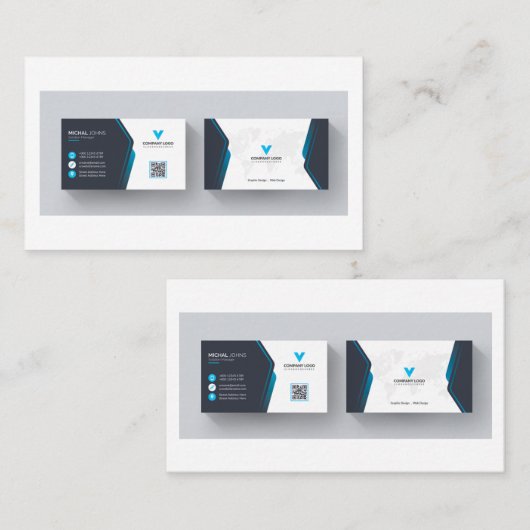 エンジニアおよびビジネス会社向け名刺 名刺 (正面/裏面)