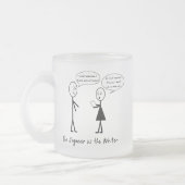 エンジニアおよび作家のマグ フロストグラスマグカップ (左)