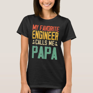 エンジニアお気に入りのが私をパパヴィンテージ父と呼ぶ Tシャツ