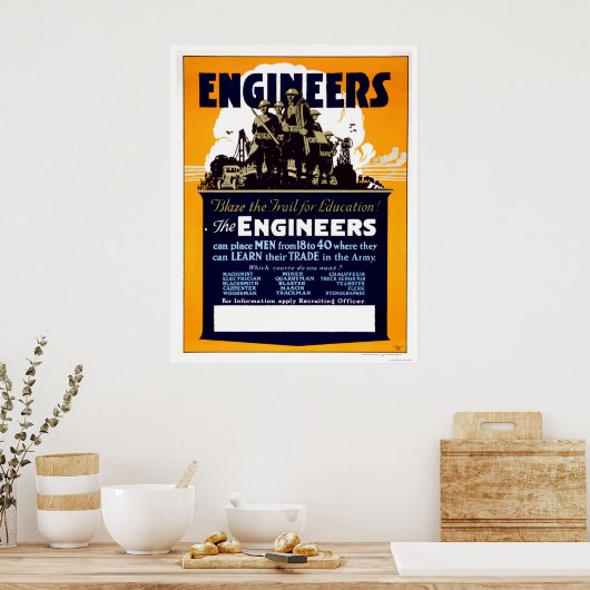 エンジニアが教育の道を燃やす！ ポスター (キッチン)