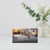 エンジニアが設計図を見る | ブルーカラー 名刺 (スタンド正面)