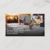 エンジニアが設計図を見る | ブルーカラー 名刺 (正面)