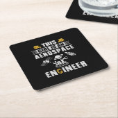 エンジニアこの女の子は航空宇宙技師だ スクエアペーパーコースター (アングル)