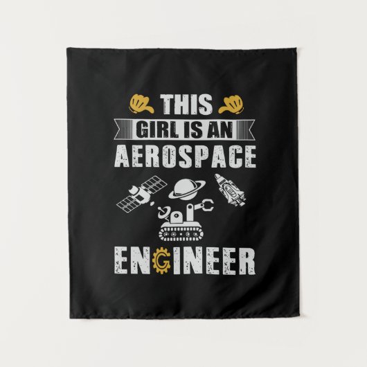 エンジニアこの女の子は航空宇宙技師だ タペストリー (正面)