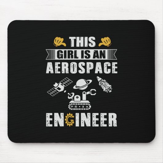 エンジニアこの女の子は航空宇宙技師だ マウスパッド (正面)