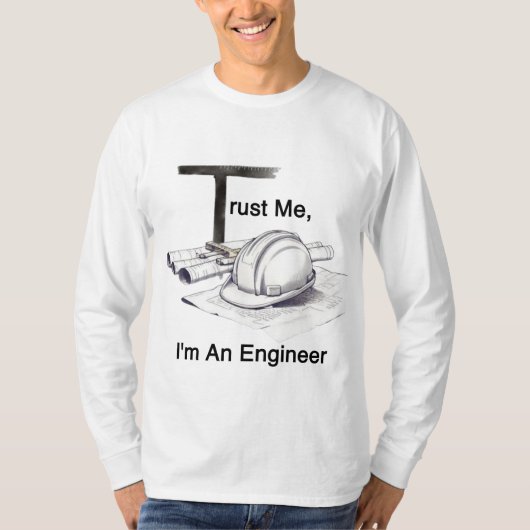エンジニアだって言ったら信じて T-S 定規 Tシャツ (正面)