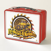 エンジニアと機械工のこぎり歯弁当箱 メタルランチボックス (裏面)