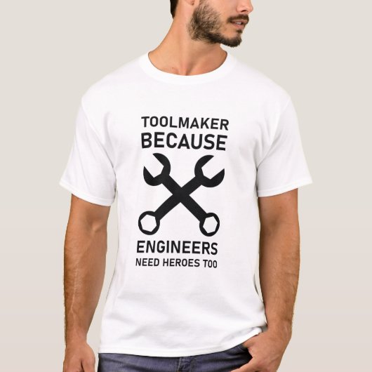エンジニアによる機械加工の機械ツールの製造 Tシャツ (正面)
