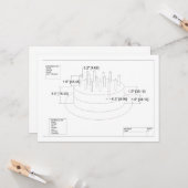 エンジニアのお誕生日ケーキ招待状 カード (正面/裏面インサイチュ)