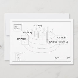 エンジニアのお誕生日ケーキ招待状 カード