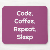 エンジニアのためのマウスパッド - コード. コーヒー. 眠り マウスパッド (正面)