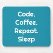 エンジニアのための - コード. コーヒー. 眠る マウスパッド (正面)
