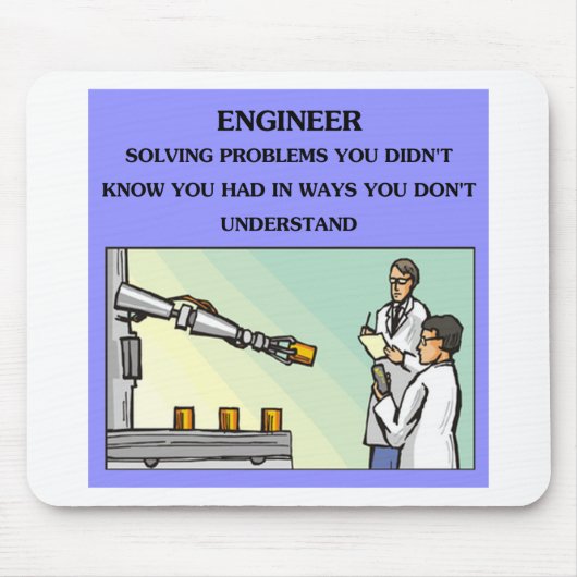 エンジニアのエンジニアリングの冗談 マウスパッド (正面)