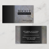 エンジニアのコンサルタントの名刺-石の質 名刺 (正面/裏面)