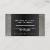 エンジニアのコンサルタントの名刺-石の質 名刺 (裏面)