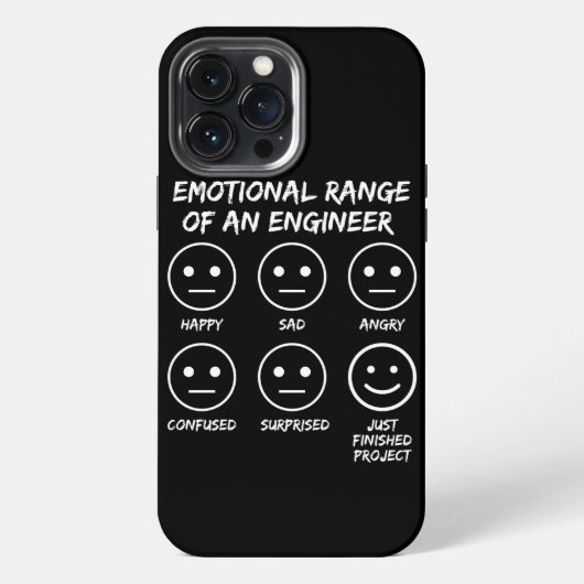エンジニアのファンの顔の面白い感情の範囲 iPhoneケース (裏面)