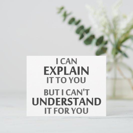 エンジニアのモットーでは理解できない ポストカード (スタンド正面)