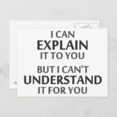 エンジニアのモットーでは理解できない ポストカード (正面/裏面)