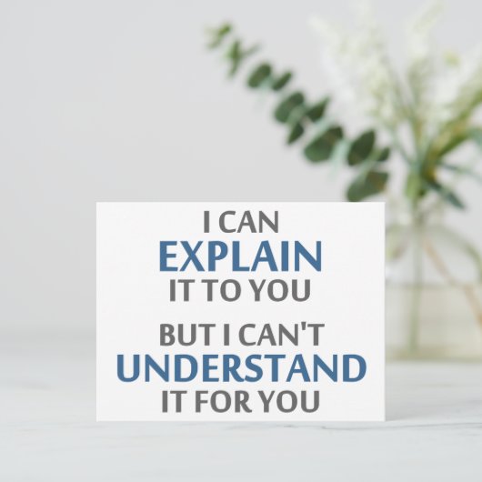 エンジニアのモットーでは理解できない ポストカード (スタンド正面)