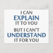 エンジニアのモットーでは理解できない ポストカード (正面)