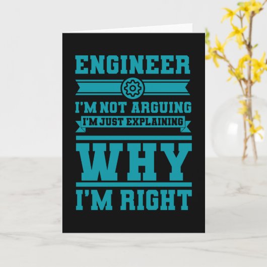 エンジニアのユーモア名言エンジニアリングの言葉 カード (黄色い花)