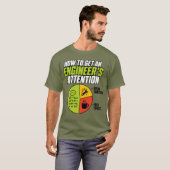 エンジニアの気を引く方法 楽しいTシャツ Tシャツ (正面フル)