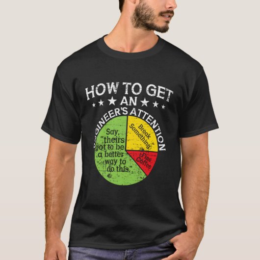 エンジニアの注意喚起エンジニアリング計算 Tシャツ (正面)