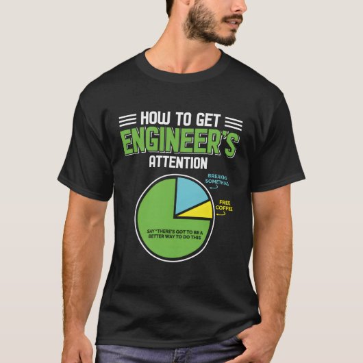 エンジニアの注意喚起エンジニアリング計算 Tシャツ (正面)