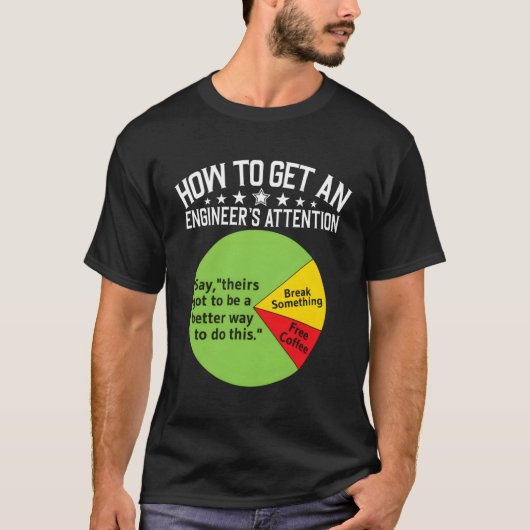 エンジニアの注意喚起エンジニアリング計算 Tシャツ (正面)