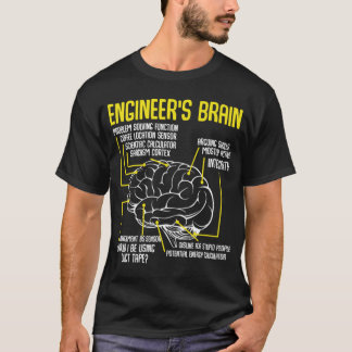 エンジニアの脳おもしろいエンジニアリングゲームプロセス Tシャツ