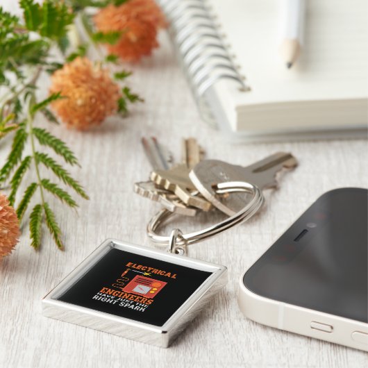 エンジニアの電気技師は正しい権利を持っている キーホルダー (側面)