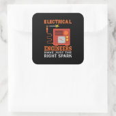 エンジニアの電気技師は正しい権利を持っている スクエアシール (バッグ)