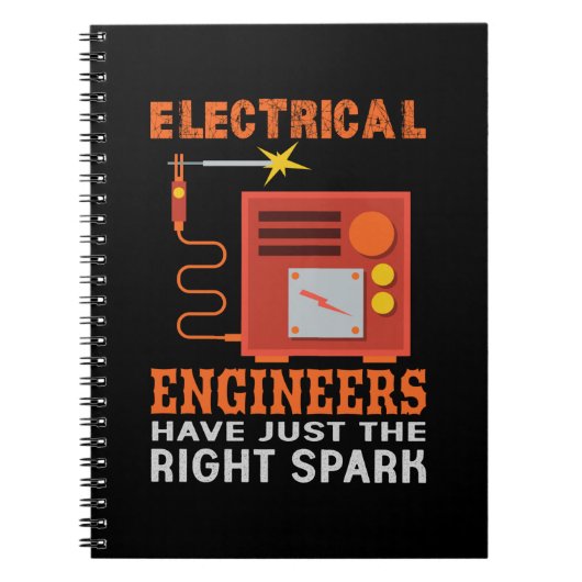 エンジニアの電気技師は正しい権利を持っている ノートブック (正面)