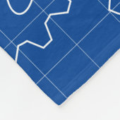 エンジニアの青写真のスタイルのカスタムなモノグラムの大人 フリースブランケット (角)