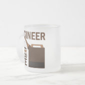 エンジニアの(おもしろいな)チョコレート フロストグラスマグカップ (正面左)