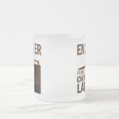 エンジニアの(おもしろいな)チョコレート フロストグラスマグカップ (中央)